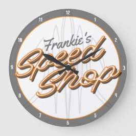カスタムスピードショップピントリ改造ピンガレージ ラージ壁時計