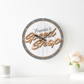 カスタムスピードショップピントリ改造ピンガレージ ラージ壁時計 (ホーム)