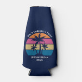 カスタムスプリングブレイクソロリティビーチパーティーパームツリー ボトルクーラー (正面)