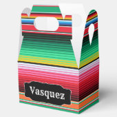 カスタムスペインのセラプメキシコ毛布パーソナライズされた フェイバーボックス (オープン)