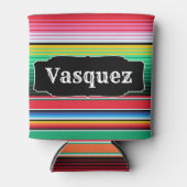 カスタムスペインのセラプメキシコ毛布パーソナライズされた 缶クーラー (正面)