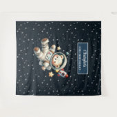 カスタムスペースベアパーティー タペストリー 誕生日 (正面(横))