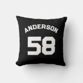 カスタムスポーツジャージーの名前と番号 クッション (正面)