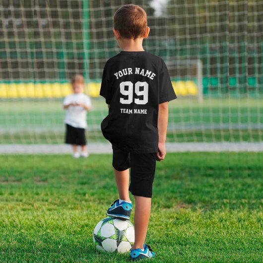 カスタムスポーツチームジャージー白番名 Tシャツ