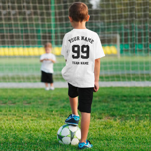 カスタムスポーツチームジャージー黒番 Tシャツ
