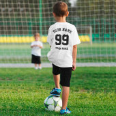 カスタムスポーツチームジャージー黒番 Tシャツ