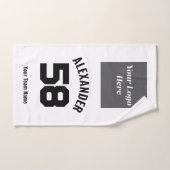 カスタムスポーツチームロゴ、チーム、プレイヤー名 ハンドタオル (ハンドタオル)