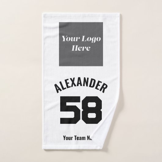 カスタムスポーツチームロゴ、チーム、プレイヤー名 ハンドタオル (ハンドタオル)