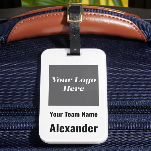 カスタムスポーツチームロゴ、チーム、プレイヤー名 ラゲッジタグ (正面インサイチュ2)