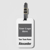 カスタムスポーツチームロゴ、チーム、プレイヤー名 ラゲッジタグ (正面縦)