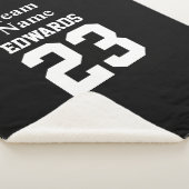 カスタムスポーツチーム名フリースブランケット シェルパブランケット (3/4)