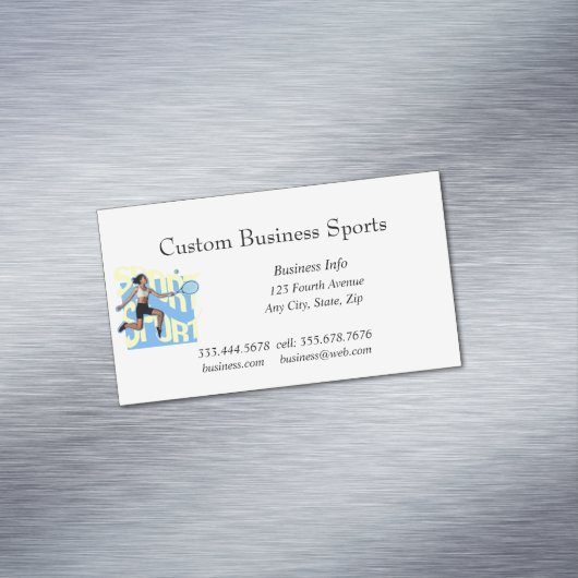 カスタムスポーツバスケットボールフィットネスコーチテニス マグネット名刺 (インサイチュ)