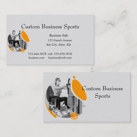 カスタムスポーツバスケットボールフィットネスコーチ 名刺 (正面/裏面)