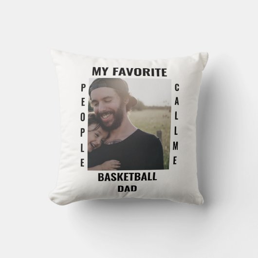 カスタムスポーツパパスポーツママ写真テンプレート クッション (正面)