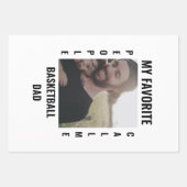 カスタムスポーツパパスポーツママ写真テンプレート ラッピングペーパーシート (正面3)