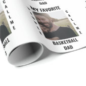 カスタムスポーツパパスポーツママ写真テンプレート ラッピングペーパー (ロールコーナー)