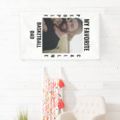 カスタムスポーツパパスポーツママ写真テンプレート 横断幕 (インサイチュ)