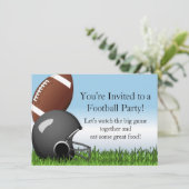 カスタムスポーツパーティーサッカー競技用ヘルメット/ボール 招待状 (スタンド正面)