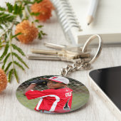 カスタムスポーツフォトキーチェーン キーホルダー (側面)