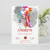 カスタムスポーツ誕生日 招待状 (スタンド正面)