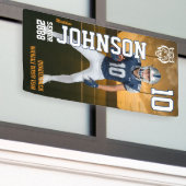 カスタムスポーツ シニアナイト サッカー選手 横断幕 (ビルの外側)