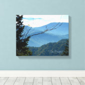 カスタムスモーキーマウンテンキャンバス キャンバスプリント (インサイチュ (ウッドフロア))
