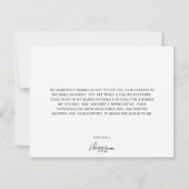 カスタムスモールビジネスクラシックプレイドブラック サンキューカード (裏面)