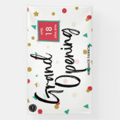 カスタムスモールビジネスグランドオープン 横断幕 (縦)