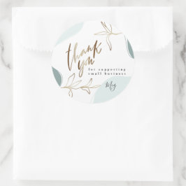 カスタムスモールビジネスミント&モスサンキュー ラウンドシール