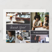 カスタムスモールビジネス向けフォト感謝していコラージュ (正面/裏面)
