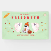 カスタムスモールビジネス ロゴ ハロウィンパーティー 横断幕 (横)