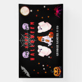 カスタムスモールビジネス ロゴ ハロウィンパーティー 横断幕 (縦)