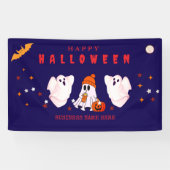 カスタムスモールビジネス ロゴ ハロウィンパーティー 横断幕 (横)