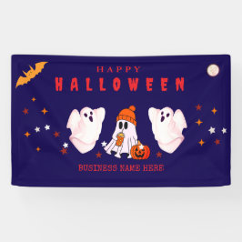 カスタムスモールビジネス ロゴ ハロウィンパーティー 横断幕