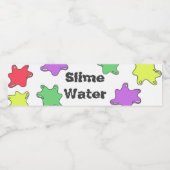 カスタムスライムバースデーパーティー ペットボトルラベル (シングルラベル)