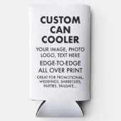 カスタムスリムパーソナライズされたクーラーボックススリー空白のブ スリム缶クーラー (正面)