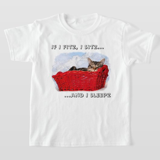 カスタムスリーピンググレーの子猫 Tシャツ (レイダウン)