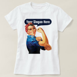 カスタムスローガンを追加できるロージー・ザ・リベッター Tシャツ