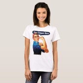 カスタムスローガンを追加できるロージー・ザ・リベッター Tシャツ (正面フル)
