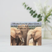 カスタムスローガン/保護象ファミリー シーズンポストカード (スタンド正面)