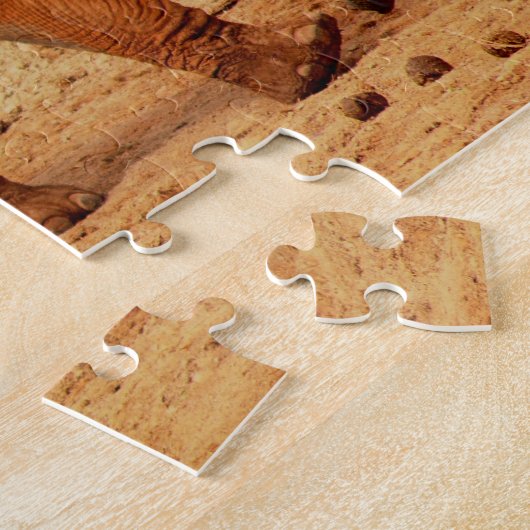 カスタムスローガン/保護象マザー&カーフ ジグソーパズル (側面)