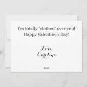 カスタムスローサーモンピンクバレンタインデー面白い シーズンカード (裏面)