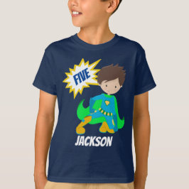 カスタムスーパーヒーローアクションバブルバースデーパーティー Tシャツ