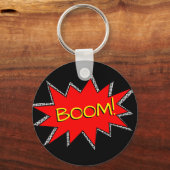 カスタムスーパーヒーローボムブーム効果音テンプレート キーホルダー (正面)