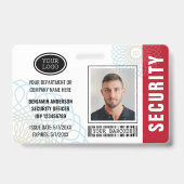 カスタムセキュリティオフィサーID写真赤 バッジ (正面)