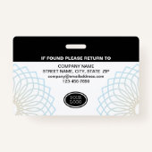 カスタムセキュリティガードIDフォトブラックバッジ バッジ (裏面)