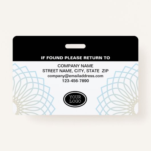 カスタムセキュリティガードIDフォトブラックバッジ バッジ (裏面)