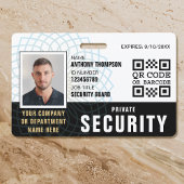 カスタムセキュリティガードIDフォトブラックバッジ バッジ