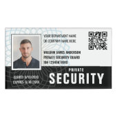 カスタムセキュリティガードIDフォトブラックラベルバッジ 名札 (正面)
