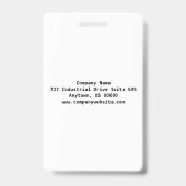 カスタムセキュリティ担当者IDバッジ黒 |白 バッジ (裏面)